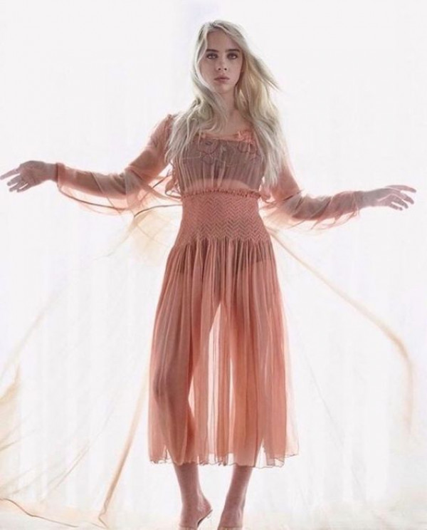 Billie Eilish Floating In Transparent Heels